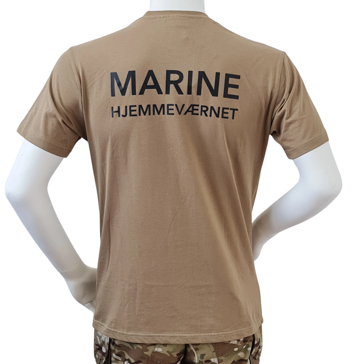 LANCER - T-shirt, MTS-khaki - med MARINEHJEMMEVÆRNET tryk