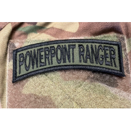 POWERPOINT RANGER - Oliven-Sort - med velcro