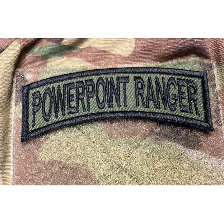 POWERPOINT RANGER - Oliven-Sort - med velcro