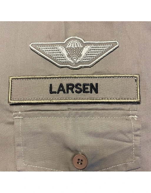 Danish Parawing, Iron-on, Khaki/MTS-Khaki