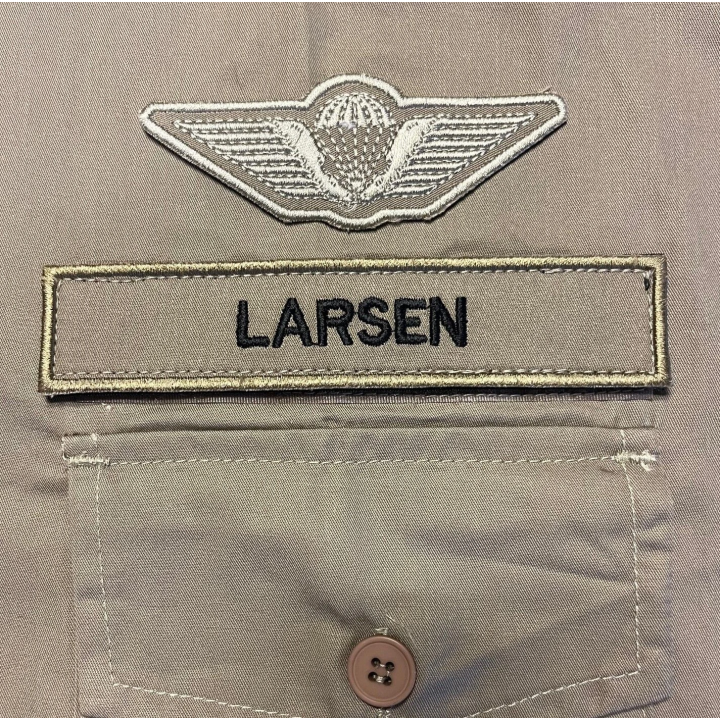 Danish Parawing, Iron-on, Khaki/MTS-Khaki