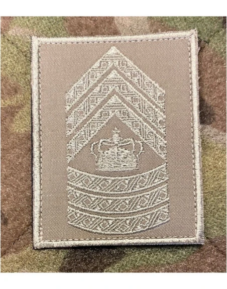 Gradstegn Chefsergent, khaki på Velcro