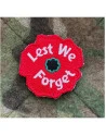 Valmue "Lest We Forget", udskåret på Velcro
