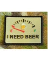 I NEED BEER, Meter, PVC med Velcro (6,5x5cm)