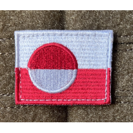 Erfalasorput - Grønlandsk Flag - på velcro