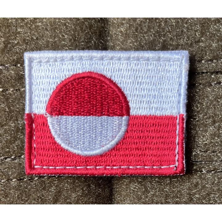 Erfalasorput - Grønlandsk Flag - på velcro