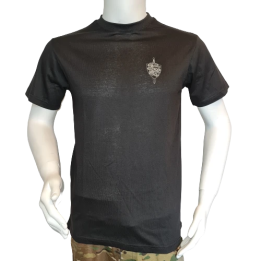 LANCER - T-shirt, Sort m. Slesvigske Fodregiments Regimentsmærke