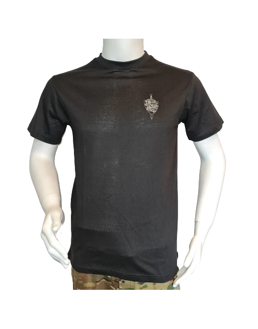 LANCER - T-shirt, Sort m. Slesvigske Fodregiments Regimentsmærke