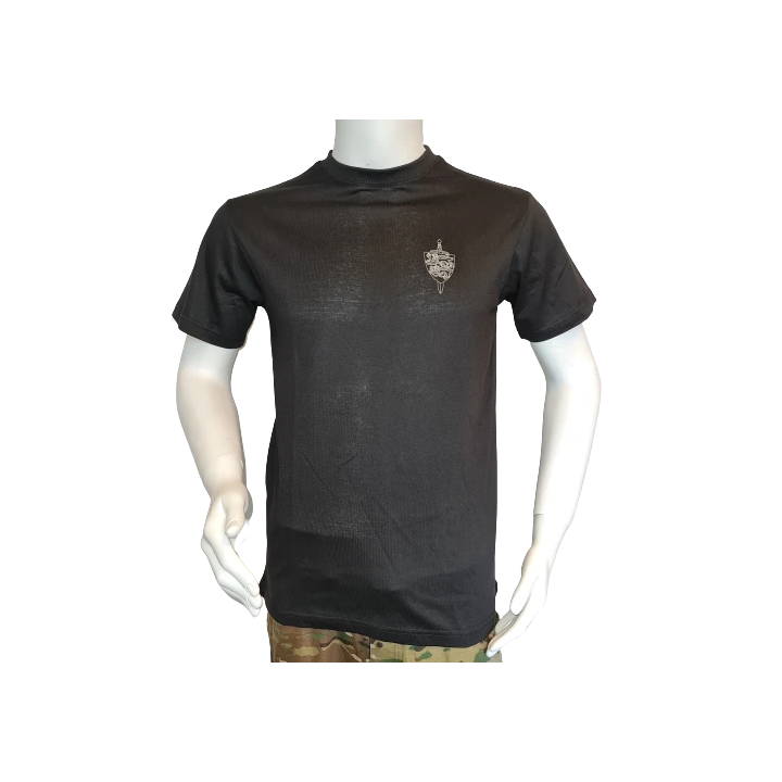 LANCER - T-shirt, Sort m. Slesvigske Fodregiments Regimentsmærke