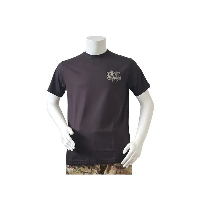 LANCER - T-shirt, Sort m. Jydske Dragonregiments Regimentsmærke