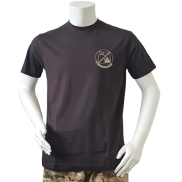LANCER T-shirt i Sort m. 4. Marineeskadrons enhedsmærke trykt på brystet