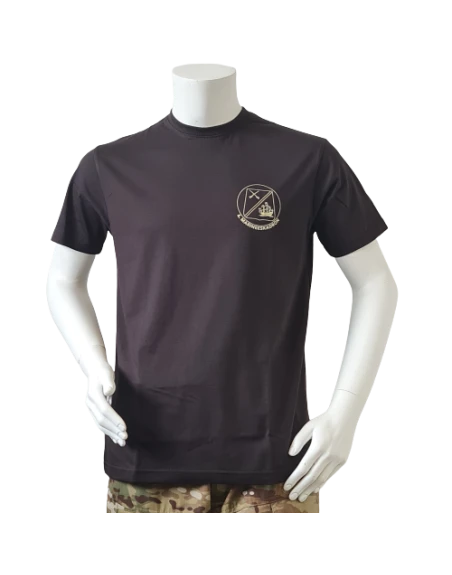 LANCER T-shirt i Sort m. 4. Marineeskadrons enhedsmærke trykt på brystet