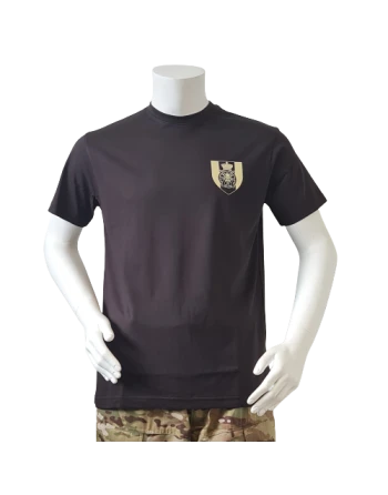 LANCER T-shirt, Sort m. Trænregimentets Regimentsmærke trykt på brystet