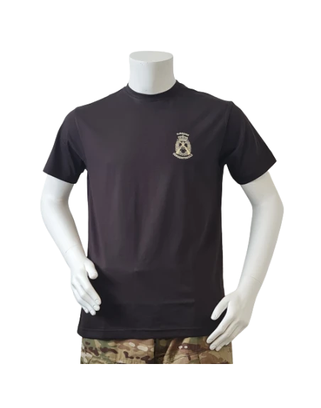 LANCER T-shirt, Sort m. Hærens Sergentskoles enhedsmærke trykt på brystet
