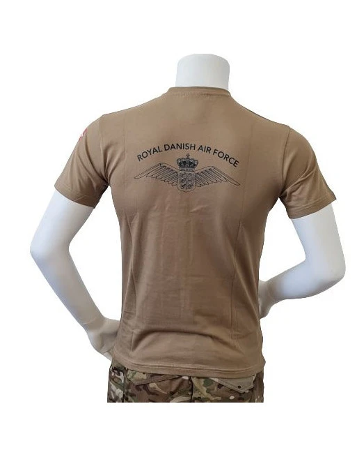 RAVEN - T-shirt, MTS-khaki - med ROYAL DANISH AIR FORCE tryk på ryg