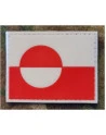 Erfalasorput - Grønlandsk flag, PVC med Velcro (6,5x5cm)