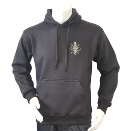 Lancer - Hoodie u/zip, FØRINGSSTØTTEREGIMENTET, Sort