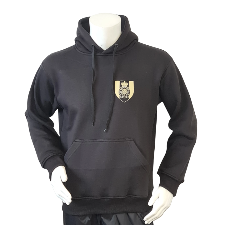 Lancer - Hoodie u/zip, TRÆNREGIMENTET, Sort