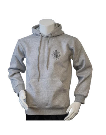 Lancer - Hoodie u/zip, FØRINGSSTØTTEREGIMENTET, Grå