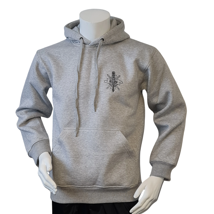 Lancer - Hoodie u/zip, FØRINGSSTØTTEREGIMENTET, Grå