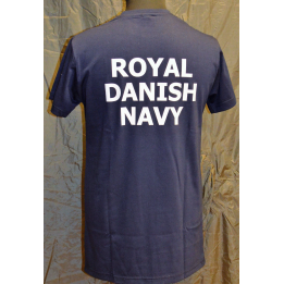 LANCER - T-shirt, Marineblå med ROYAL DANISH NAVY tryk på ryg