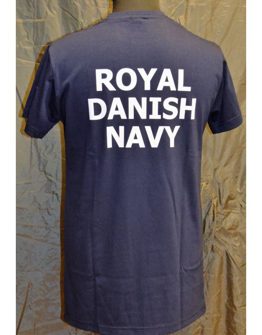 LANCER - T-shirt, Marineblå med ROYAL DANISH NAVY tryk på ryg