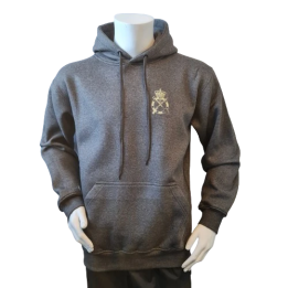 Lancer - Hoodie u/zip, Mørkegrå med INGENIØRREGIMENTET tryk på ryg