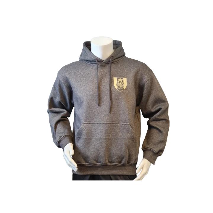 Lancer - Hoodie u/zip, Mørkegrå med TRÆNREGIMENTET tryk på ryg
