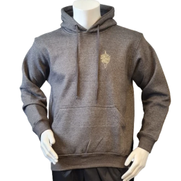 Lancer - Hoodie u/zip, Mørkegrå med SLESVIGSKE FODREGIMENT tryk på ryg