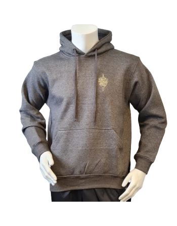 Lancer - Hoodie u/zip, Mørkegrå med SLESVIGSKE FODREGIMENT tryk på ryg