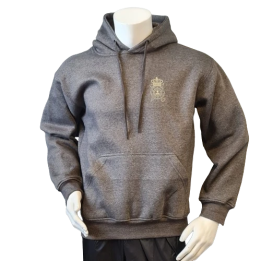 Lancer - Hoodie u/zip, Mørkegrå med EFTERRETNINGSREGIMENTET tryk på ryg