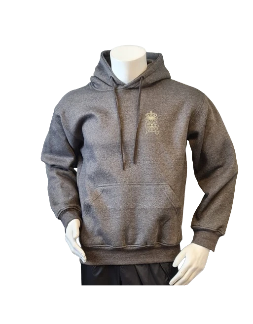 Lancer - Hoodie u/zip, Mørkegrå med EFTERRETNINGSREGIMENTET tryk på ryg