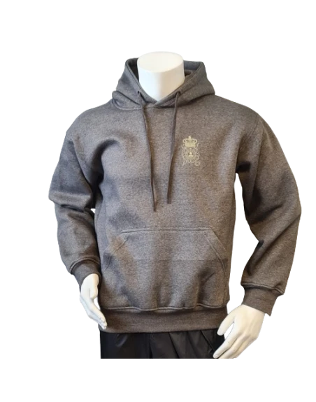 Lancer - Hoodie u/zip, Mørkegrå med EFTERRETNINGSREGIMENTET tryk på ryg