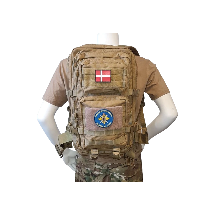 Rygsæk med Føringsstøtteregimentet-Patch, sæt