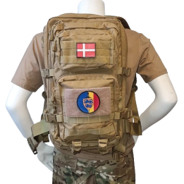 Rygsæk m. Slesvigske Fodregiments Regimentsmærke, sæt