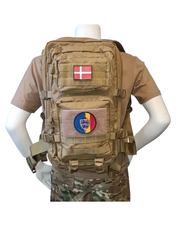 Rygsæk m. Slesvigske Fodregiments Regimentsmærke, sæt