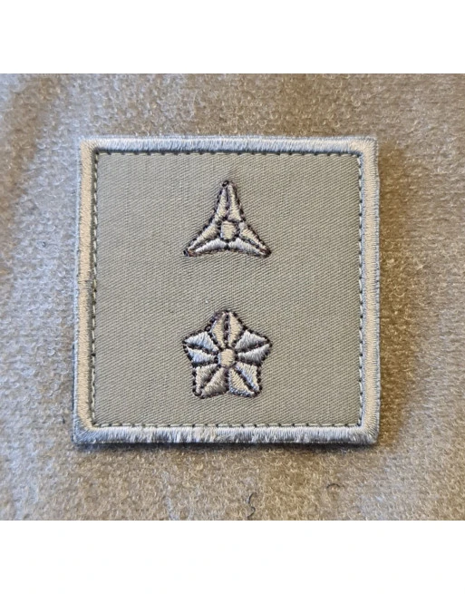 Gradstegn Løjtnant, khaki på Velcro