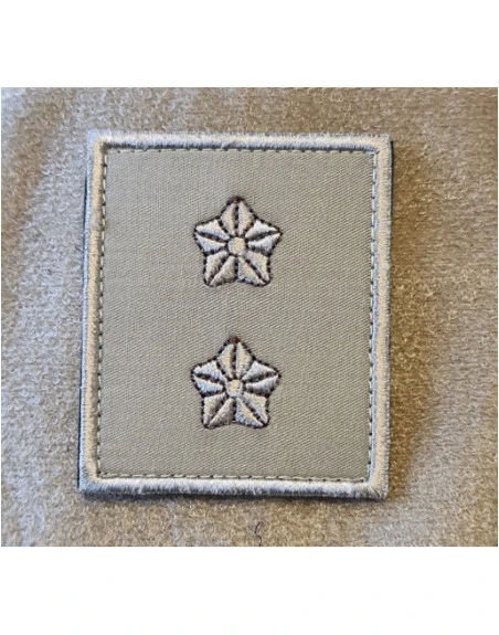 Gradstegn Premierløjtnant, khaki på Velcro