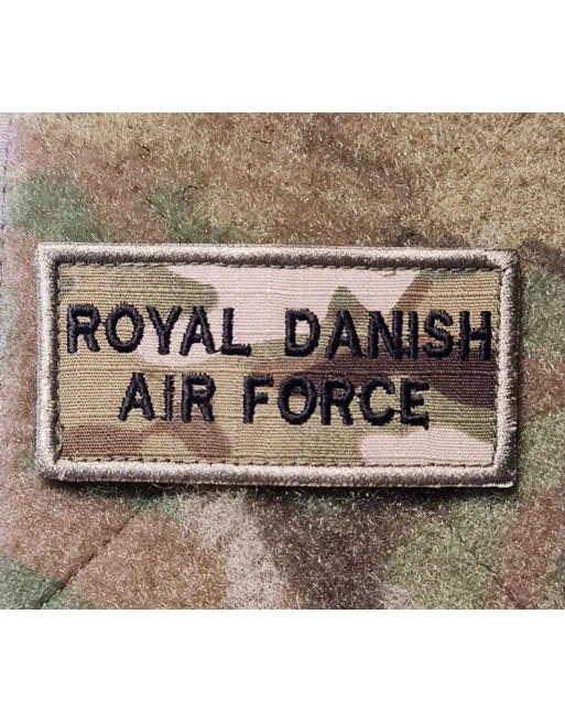Royal Danish Air Force (Delt) ærmemærke, MultiCam på velcro