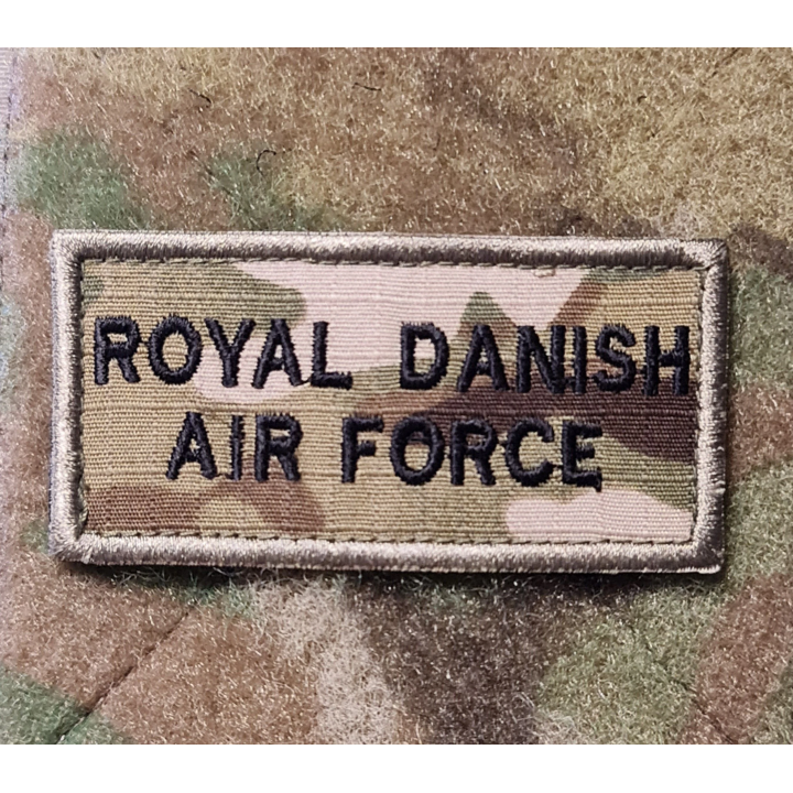 Royal Danish Air Force (Delt) ærmemærke, MultiCam på velcro