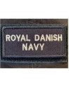 Royal Danish Navy (Delt) ærmemærke, hvid/marineblå på velcro