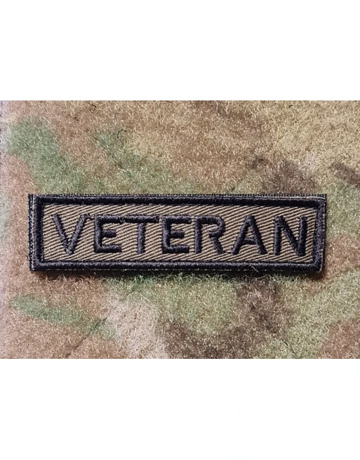 Veteran, Grøn/Sort (8x2 cm) med velcro