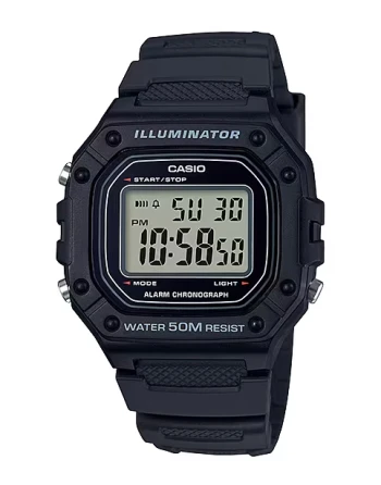 Casio - W-218H-1AVEF Digital Armbåndsur, Sort