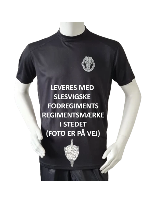 Lancer Løbetrøje med Slesvigske Fodregiment - reflekstryk, Sort