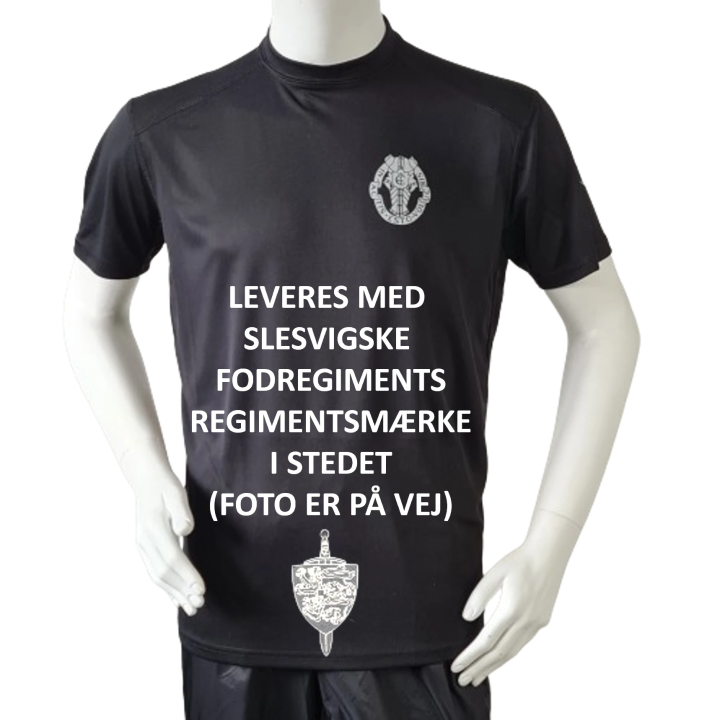 Lancer Løbetrøje med Slesvigske Fodregiment - reflekstryk, Sort
