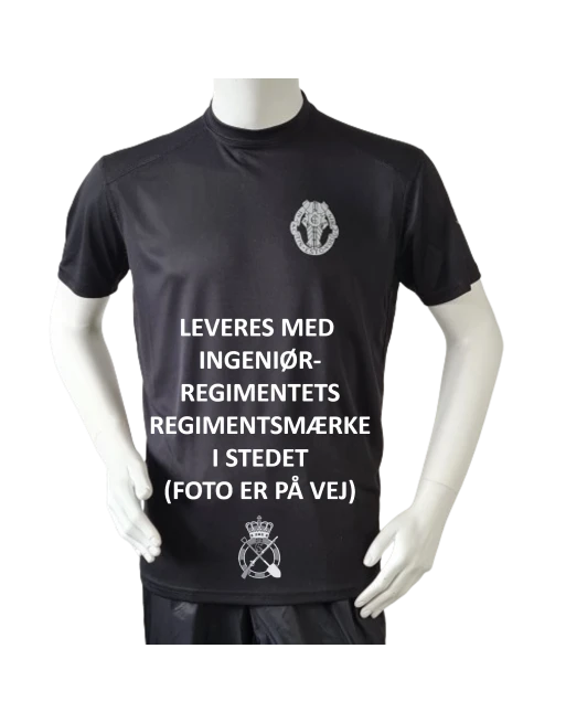 Lancer Løbetrøje med Ingeniørregiment - reflekstryk, Sort