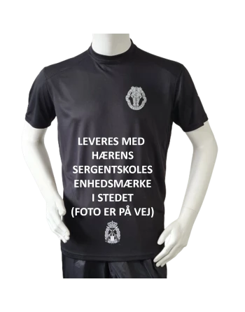 Lancer Løbetrøje med Hærens Sergentskole - reflekstryk, Sort