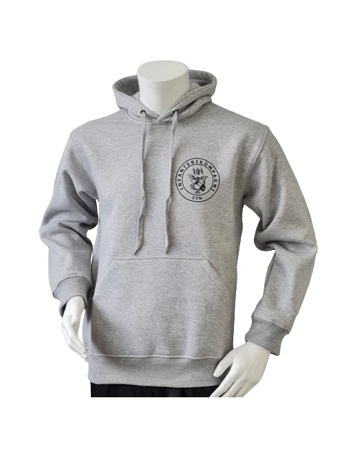 Lancer - Hoodie, grå med INFANTERIKOMPAGNI FYN tryk på ryg