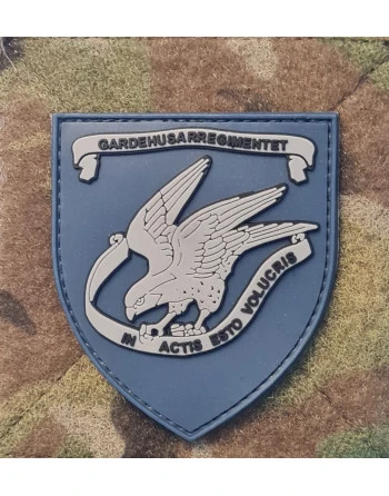 Gardehusarregimentet, Vintage Skjold PVC mærke på velcro