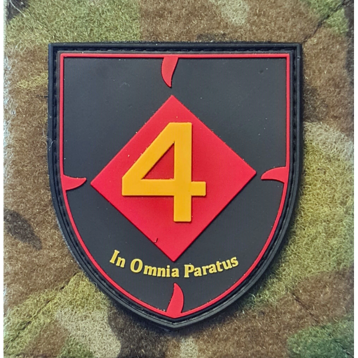 Jydske Dragonregiment, Ruder 4, Skjold PVC mærke på velcro